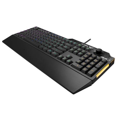 Miniatura 5 de Teclado Asus Tuf Gaming K1 RGB, perilla de volumen, teclas programables, cable 1.8 m. Armory Crate, RA04 TUF GAMING K1/US