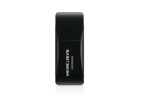 Adaptador USB Mercusys MW300UM Wireless, velocidad 300 Mbit/s