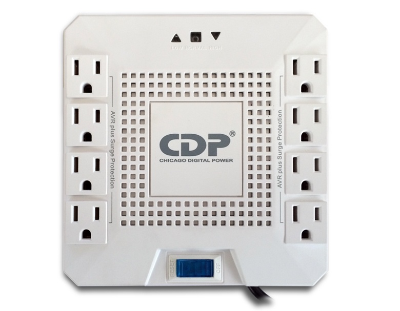 Miniatura 2 de Regulador de Voltaje CDP (R-AVR1808) 8 salidas AC , Voltaje 120V, Rango de Corrección 92- 144V