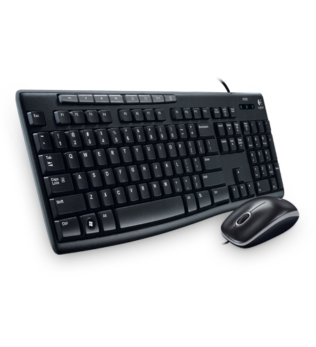 COMBO TECLADO MULTIMEDIA Y MOUSE LOGITECH MK200, 8 TECLAS MULTIMEDIA, Usb 2.0, NEGRO