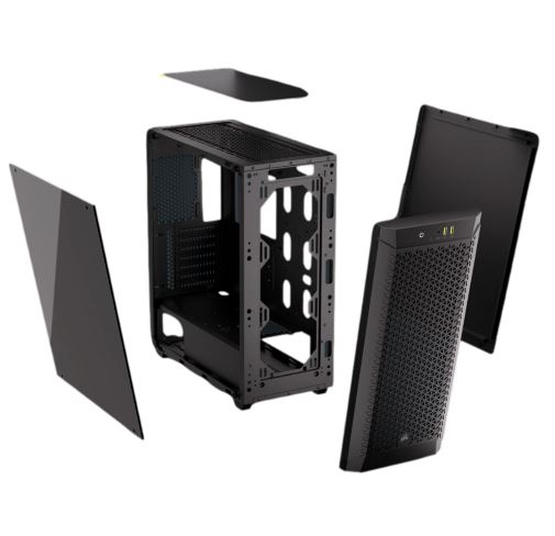 Miniatura 2 de Gabinete Corsair 480T Mid-Tower, ATX, Ventana lateral, S/fuente, Negro