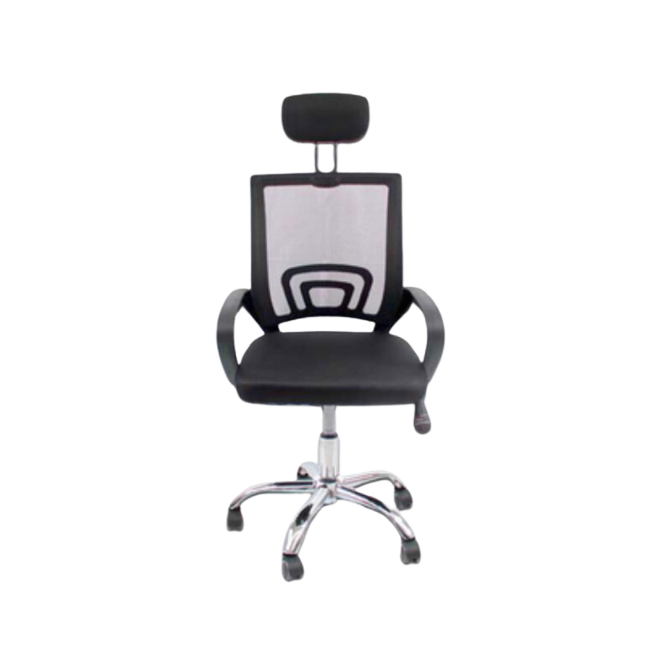 Silla gerencial MODAMOB modelo LYRA,  reposabrazos, respaldo de malla, negro, piston de altura, base metalica, Granel
