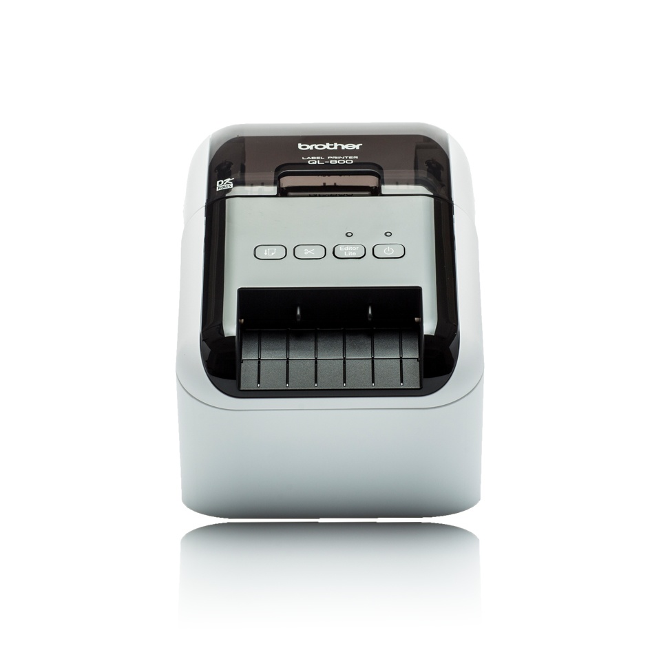 Impresora Para Etiquetas Brother QL-800, Termica Con Cortador Usb 2.0, Color Negro/Gris
