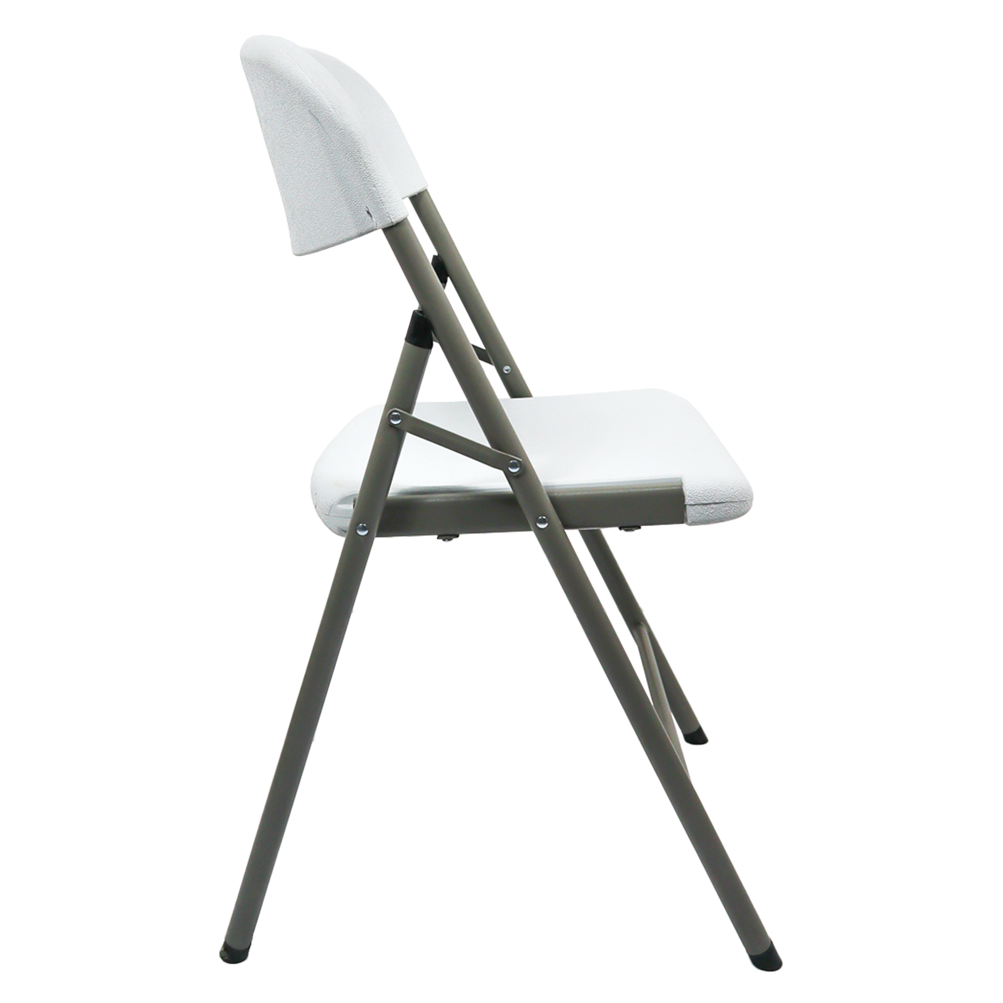Miniatura 5 de Set de 6 Sillas Blancas Plegables Reforzadas MODAMOB, 52cm largo, 47.5cm ancho, 85cm alto, diametro tubo 25mm, calibre 1mm
