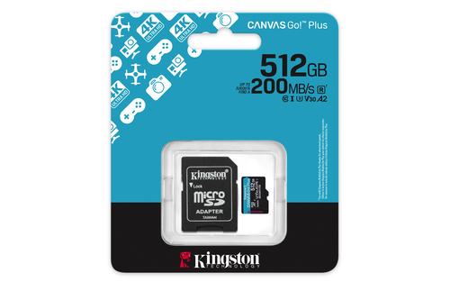 Miniatura 5 de Memoria Micro-SD Kingston Technology Canvas Go Plus 512GB, 200 MB/s, Clase 10