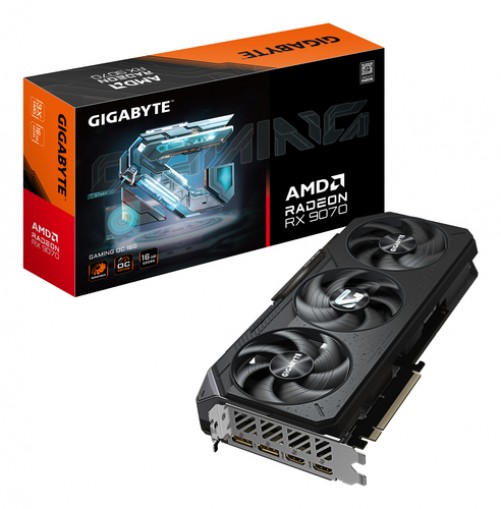 Tarjeta de Video Gigabyte Radeon RX 9070 GAMING OC 16G, 16 GB, 256 Bit, GDDR6, PCI Express 5.0, 2x DP, 2x HDMI