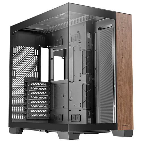 Gabinete Antec C8 Wood, Full Tower, Ventana de Vidrio 4mm, Sin Fuente, Negro/Madera