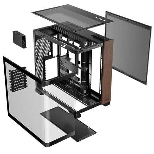 Miniatura 5 de Gabinete Antec C8 Curve Wood, Full Tower, Sin Fuente, Ventana Curva Vidrio 4mm,  Negro/Transparente/Madera