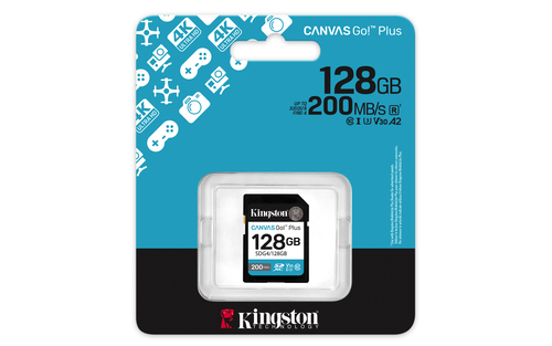 Miniatura 3 de Memoria SDXC Kingston Canvas Go Plus, 128GB, 4k, Velocidad 200 MB/s, Clase 10