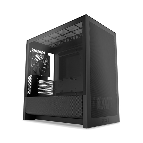 Gabinete NZXT H3 Flow Midi Tower, soporta Micro-ATX, Mini-ITX, Vent. 1x120 mm, Fuente NO, Negro