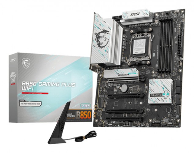 Tarjeta Madre MSI B850 GAMING PLUS WIFI, ATX, Socket AM5, 4 DDR5-SDRAM, Wifi, 256GB