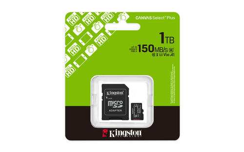 Miniatura 5 de Memoria Micro SD Kingston 1TB, Technology Canvas Select Plus Gen3, Velocidad 150 MB/s, Clase 10