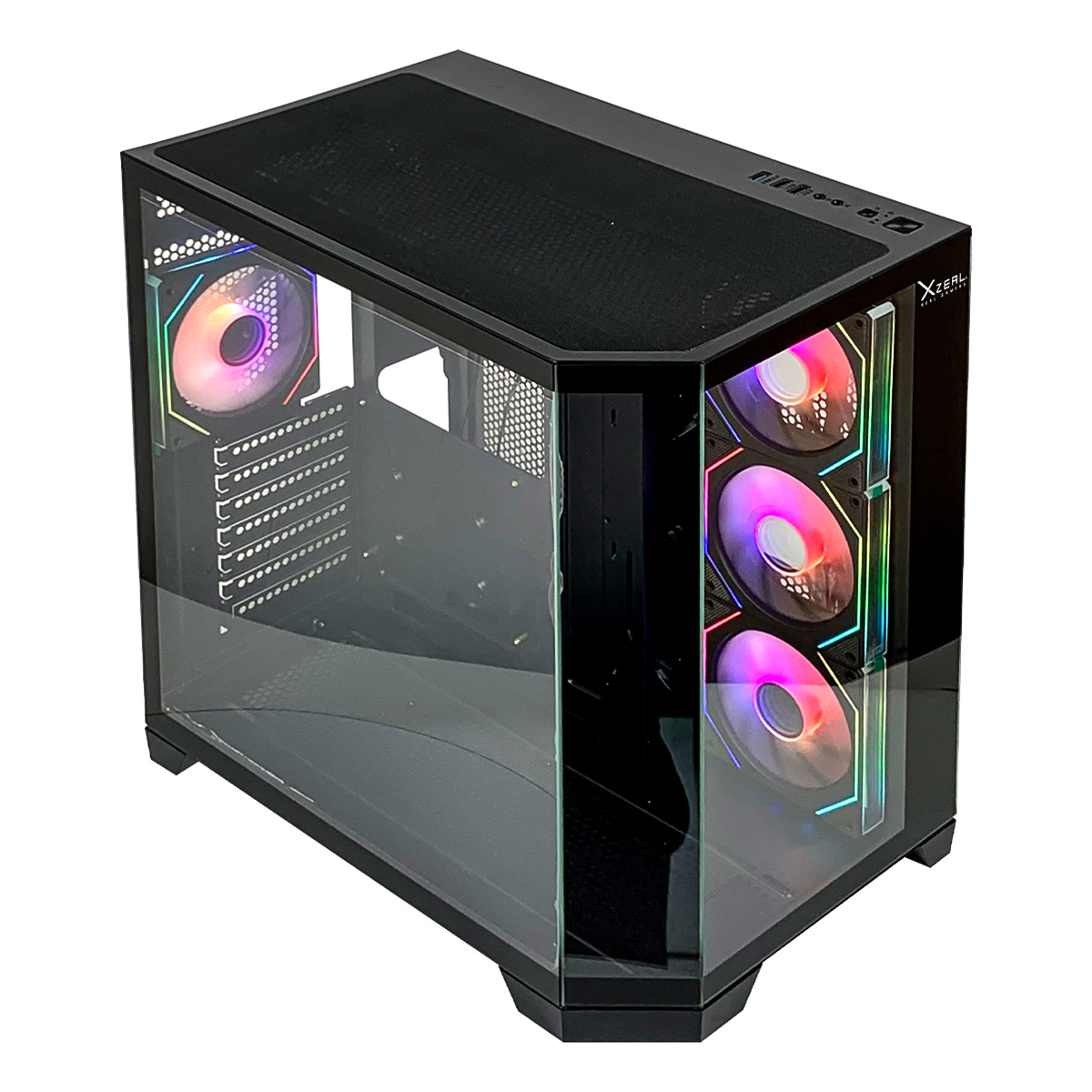 Miniatura 2 de Gabinete Xzeal XZ150, Midi-Tower, ATX/Micro-ATX, USB 3.0, Sin Fuente, 4 Ventiladores Instalados, Negro