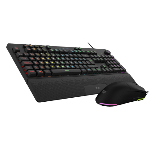 Kit Teclado y Mouse Gamer Balam Rush Squad Master Pro KTM777, Alambrico, USB, RGB, Negro