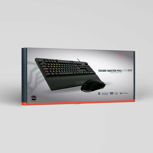 Miniatura 5 de Kit Teclado y Mouse Gamer Balam Rush Squad Master Pro KTM777, Alambrico, USB, RGB, Negro