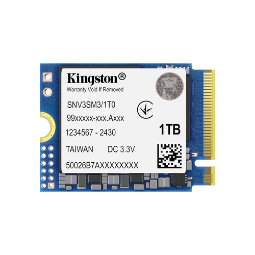 SSD Kingston Technology NV3 1TB, M.2, PCI Express 4.0, Lectura 6000 MB/s, Escritura 4000 MB/s, 2230