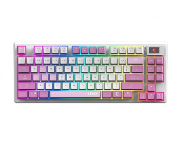 Teclado Mecanico MSI FORGE GK622 TKL WIRELESS, Inalambrico, USB 2.0, Bluetooth 2.4 GHz, Violeta