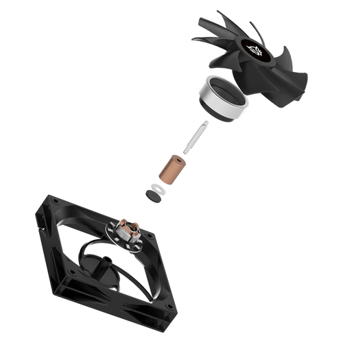Miniatura 5 de Ventilador Balam Rush Eolox Glaziar EXG77 12 cm, 2000 RPM, Negro, PWM
