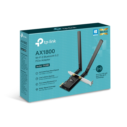 Miniatura 2 de Tarjeta de red inalambrica TP-Link Archer TX20E PCI Express, Wi-Fi 6, 1800 Mbit/s, 2 Antenas, Negro