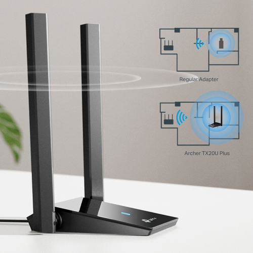 Miniatura 5 de Tarjeta de red inalambrica TP-Link AX 1800 Archer TX20U Plus USB, Banda Dual, 1800 Mbit/s, Negro