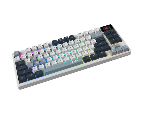 Miniatura 5 de Teclado MSI FORGE GK600 TKL WIRELESS, Inalambrico, USB/Bluetooth, Mecanico, LED RGB, Ingles, Azul/Blanco