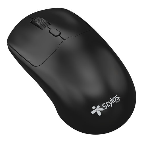 Mouse Stylos STPMOI7B Optico, 4 Botones, 1600 DPI, RF inalambrico, Negro