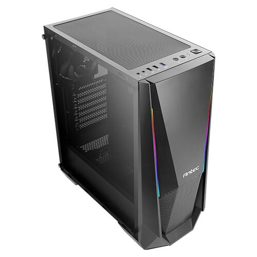 Miniatura 3 de Gabinete Antec VX310 ARGB Midi Tower, Vent. 3x 120 mm, Vent. 1x 120 mm, PSU NO Negro