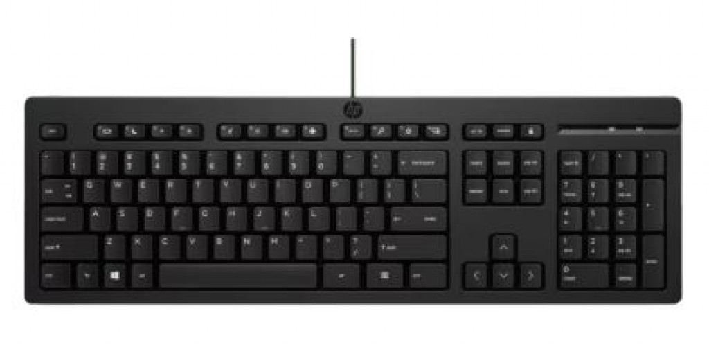 Teclado HP 125, Alambrico, USB, Ingles, Negro