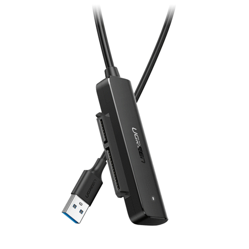 Cable Adaptador Ugreen SATA a USB 3.0, SATA 3.0/2.0, Soporta HDD y SSD de 2.5, Negro