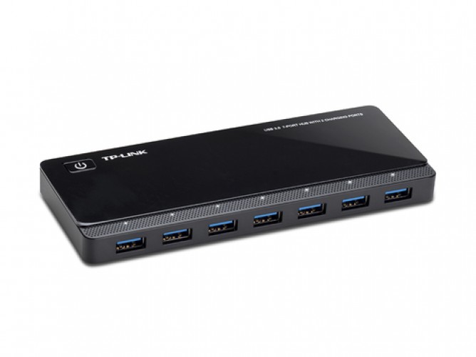 HUB TP-Link UH720 Interfaz USB 3.2  Micro-B, 9 USB A 3.1, 1m, Velocidad 5000 Mbit/s, Negro