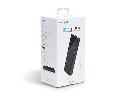 Miniatura 4 de HUB TP-Link UH720 Interfaz USB 3.2  Micro-B, 9 USB A 3.1, 1m, Velocidad 5000 Mbit/s, Negro