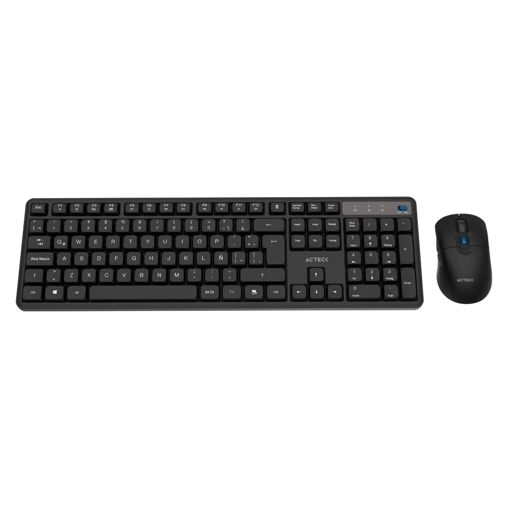 Miniatura 5 de Kit de teclado y mouse Acteck Inalambrico Creator silent pro MK474, USB 2.4ghz, Espanol, negro