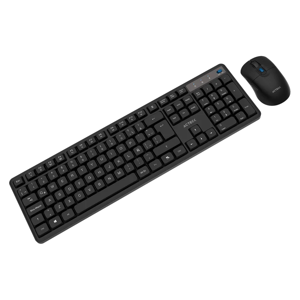 Miniatura 4 de Kit de teclado y mouse Acteck Inalambrico Creator silent pro MK474, USB 2.4ghz, Espanol, negro