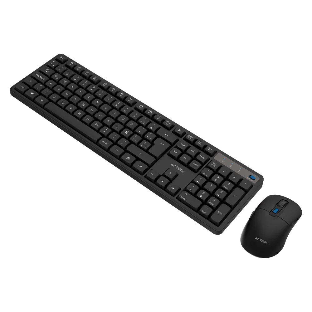 Miniatura 3 de Kit de teclado y mouse Acteck Inalambrico Creator silent pro MK474, USB 2.4ghz, Espanol, negro