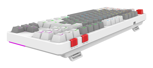 Miniatura 5 de Teclado Mecanico Balam Rush Level Pro GK990 Espanol, Inalambrico y alambrico, LED RGB, Gris, Blanco