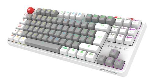 Miniatura 3 de Teclado Mecanico Balam Rush Level Pro GK990 Espanol, Inalambrico y alambrico, LED RGB, Gris, Blanco