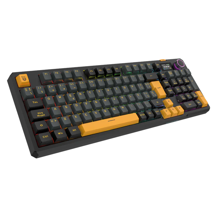 Miniatura 2 de Teclado mecanico inalambrico balam rush, defeat level GK3,espanol, negro/naranja