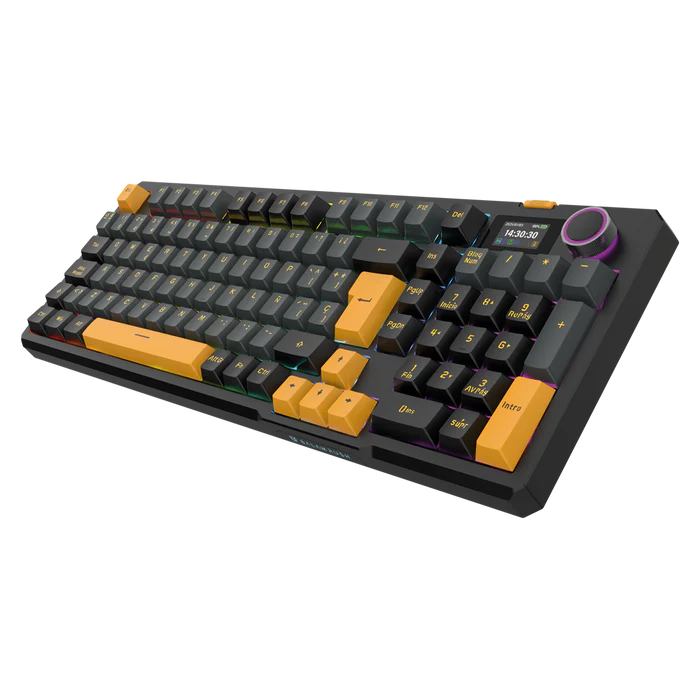 Miniatura 3 de Teclado mecanico inalambrico balam rush, defeat level GK3,espanol, negro/naranja