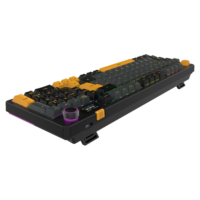Miniatura 4 de Teclado mecanico inalambrico balam rush, defeat level GK3,espanol, negro/naranja