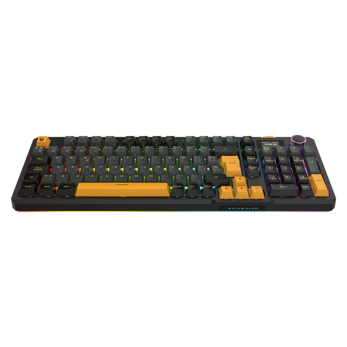 Miniatura 5 de Teclado mecanico inalambrico balam rush, defeat level GK3,espanol, negro/naranja