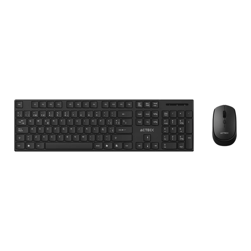 Kit de teclado y mouse Acteck inalambrico Creator vantage prime MK555, 2.4ghz, 1600 dpi, Espanol, Negro