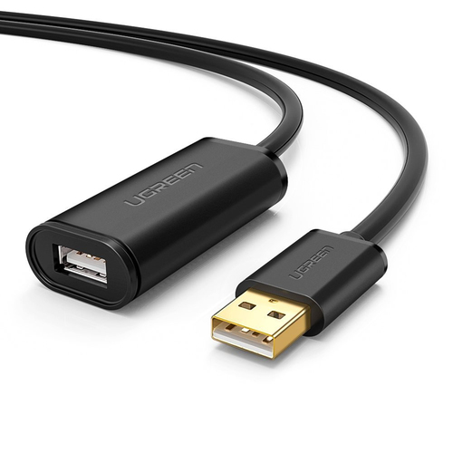 Cable Ugreen USB-A Macho-USB-A Hembra, 5 Metros, Negro