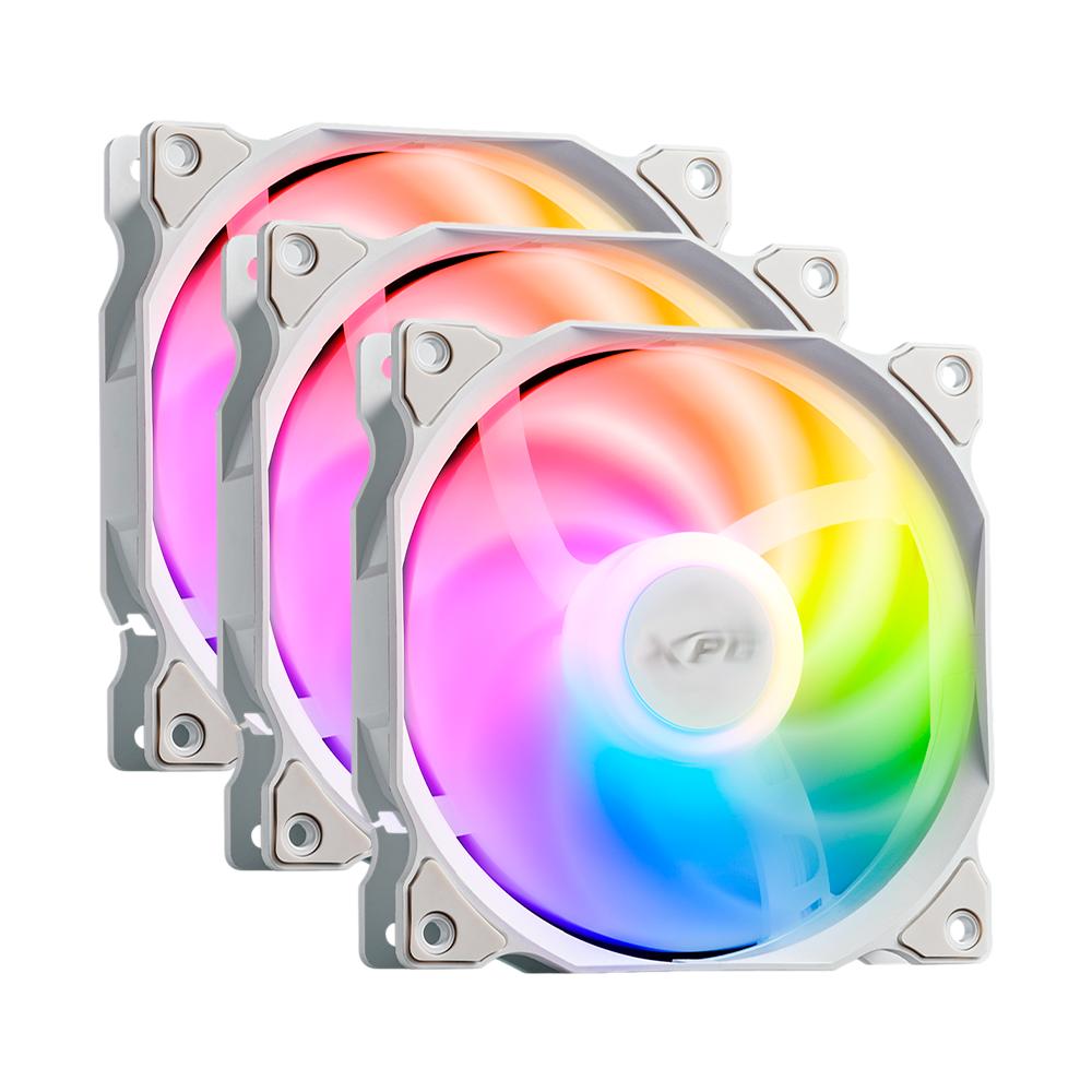 Kit de 3 Ventiladores XPG VENTO 120 ARGB PWM, ARGB, Blanco