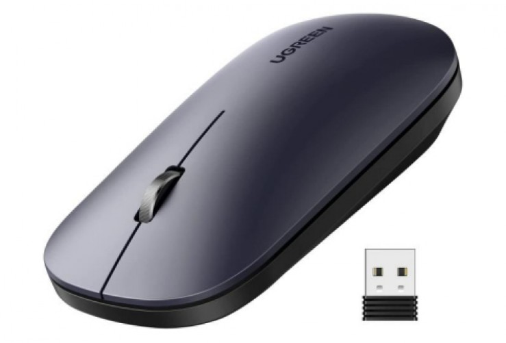 Mouse Ugreen 90372 Optico, 4000 DPI, RF inalambrico, 10 m, Negro
