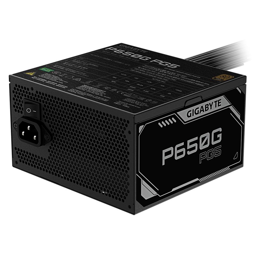 Miniatura 5 de Fuente de Poder Gigabyte GP-P650G PG5 80 PLUS Gold ATX, 24-pin ATX, 12VHPWR, 120mm, 650W