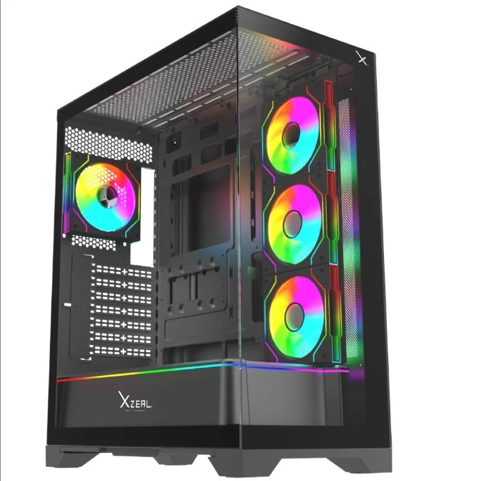 Gabiente Gamer XZEAL XZ160, Soporta EATX, ATX, M-ATX, M-ITX, PSU NO, Negro