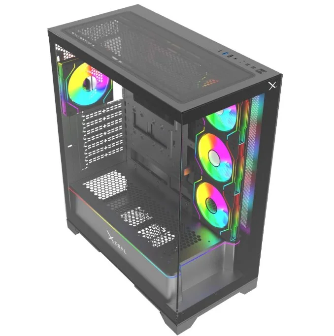 Miniatura 3 de Gabiente Gamer XZEAL XZ160, Soporta EATX, ATX, M-ATX, M-ITX, PSU NO, Negro