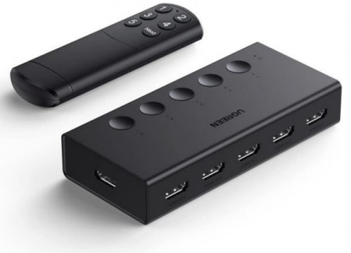 Selector Ugreen HDMI, 1xHDMI Entrada, 5xHDMI Salida