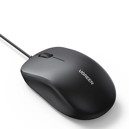 Mouse Ugreen 90789 Optico, 3 Botones, 1200 DPI, USB tipo A, Negro