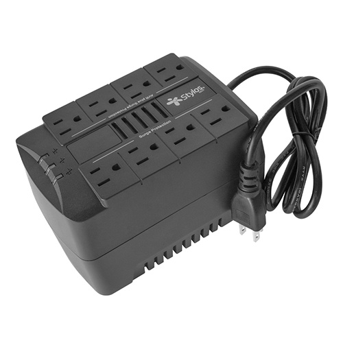 Miniatura 2 de Regulador De Voltaje Stylos Stre650B RE650, 1200VA/650W, 8 CONTACTOS, NEGRO.